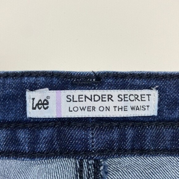 Lee Jeans Womens W33 Blue Embroidered Pockets Slender Secret Wide Leg Ladies - Picture 9 of 9